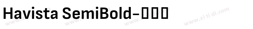 Havista SemiBold字体转换